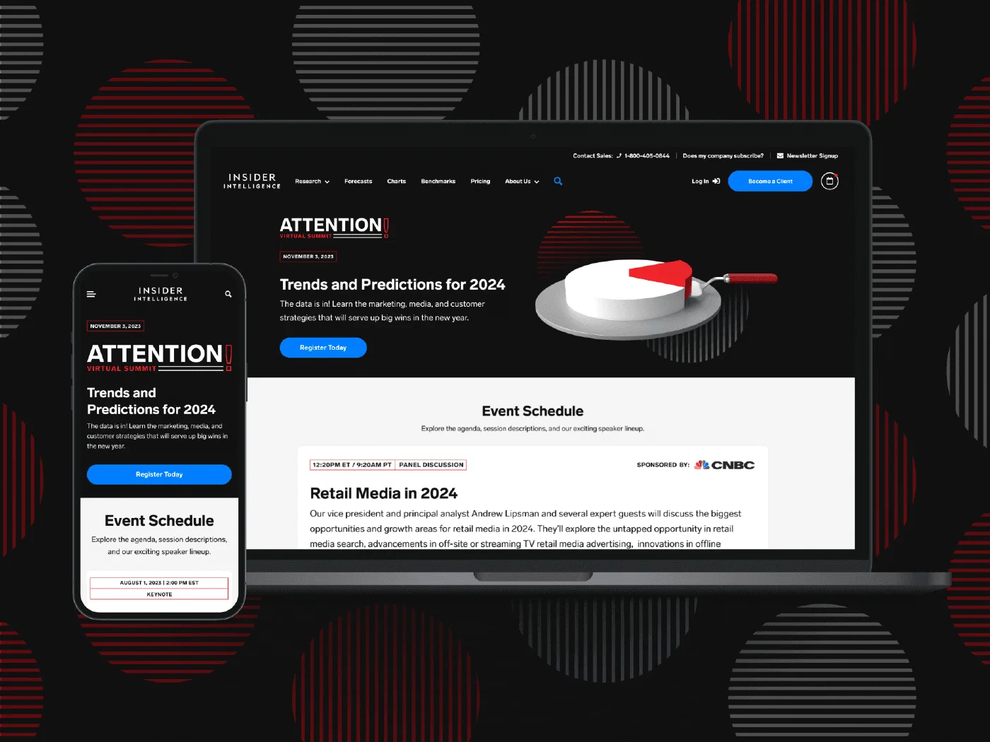 Attention Virtual Summit visual identity and event page