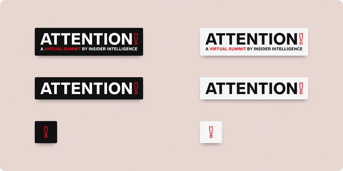 Attention Virtual Summit color palette and typography